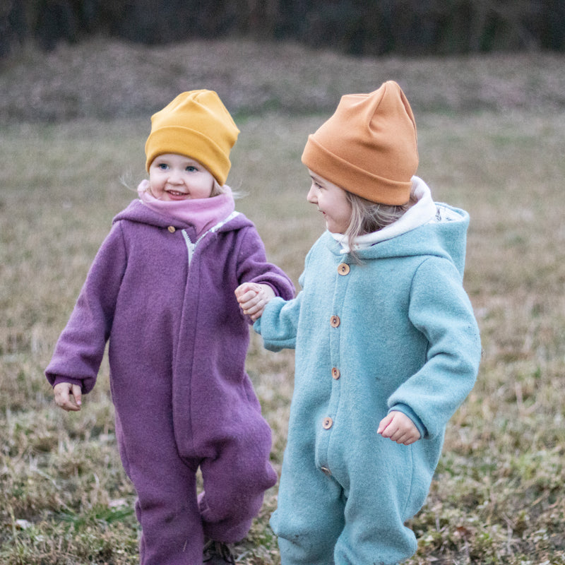 Boiled wool overalls for babies and toddlers